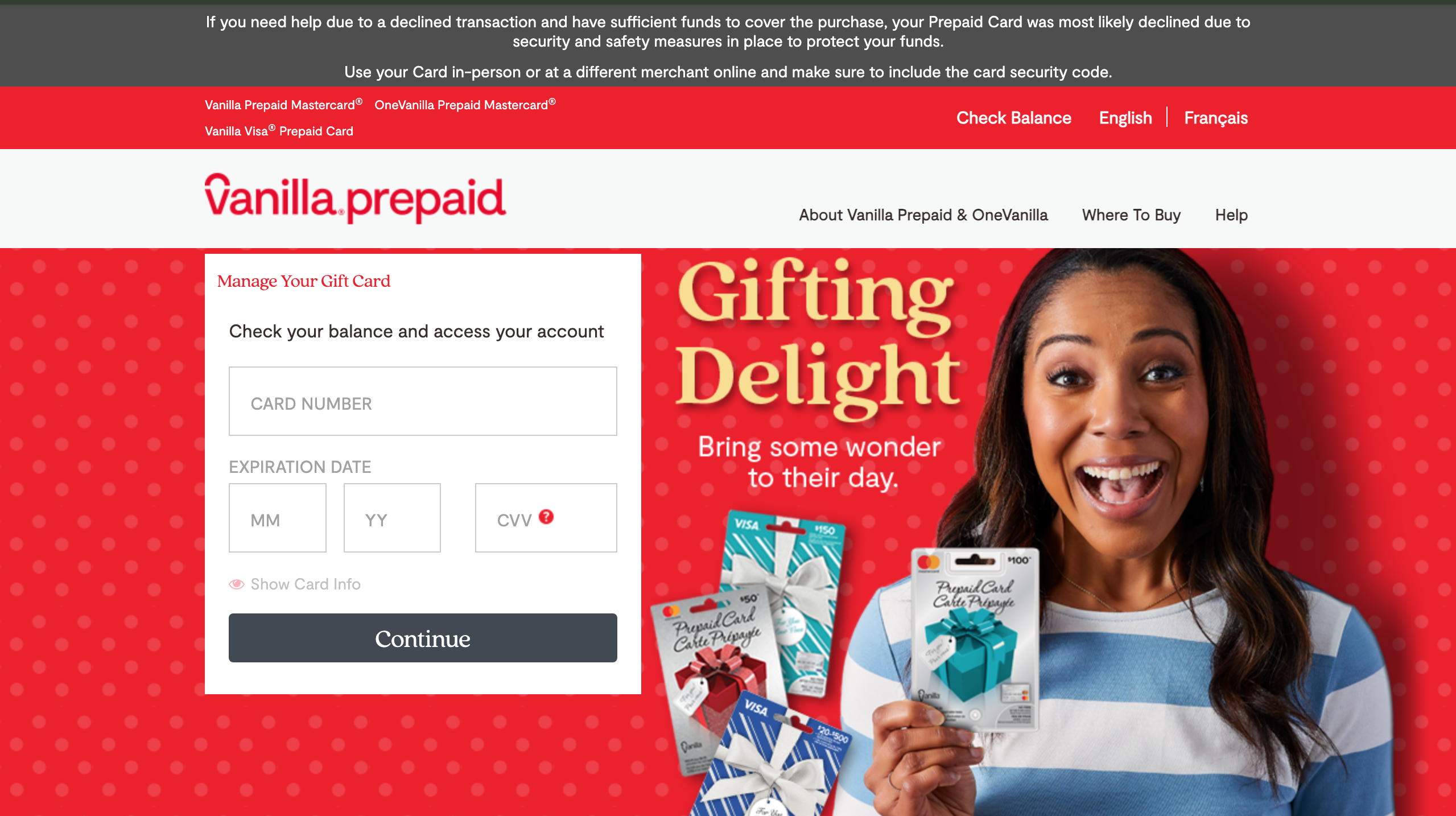 Illustration of checking card balance